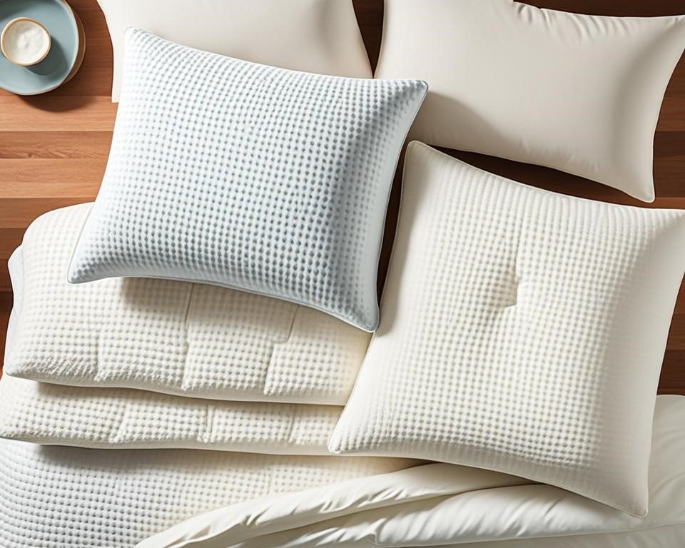 pillow inserts in various pillow types