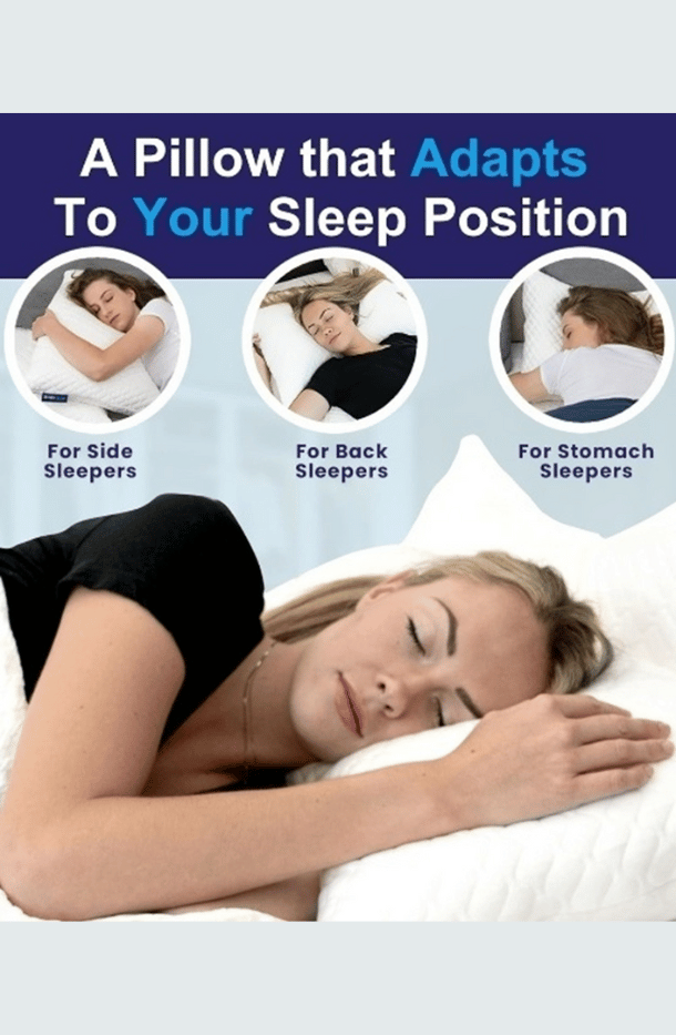 Organic Cotton Pillow for Back Side and Stomach Sleepers|Optimal Comfort