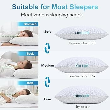 Memory Foam Pillows suitable for most sleepers