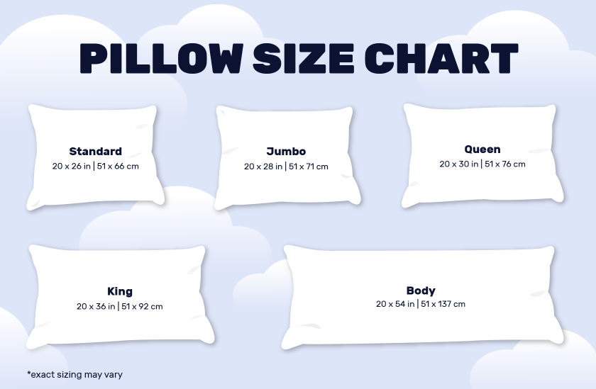 Regular Pillows sizes and options