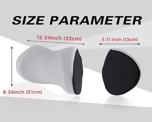 Size parameters of a car pillow