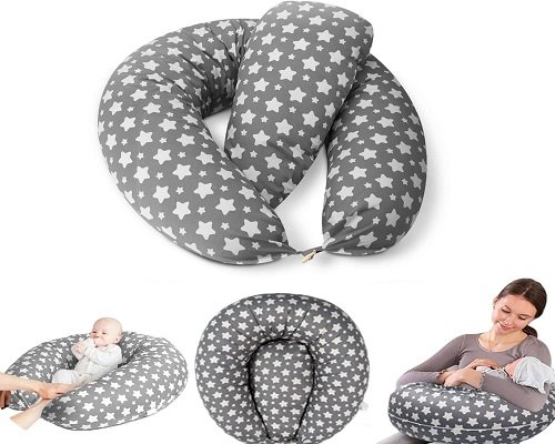 Pregnancy support pillow for breast feeding and holding the baby